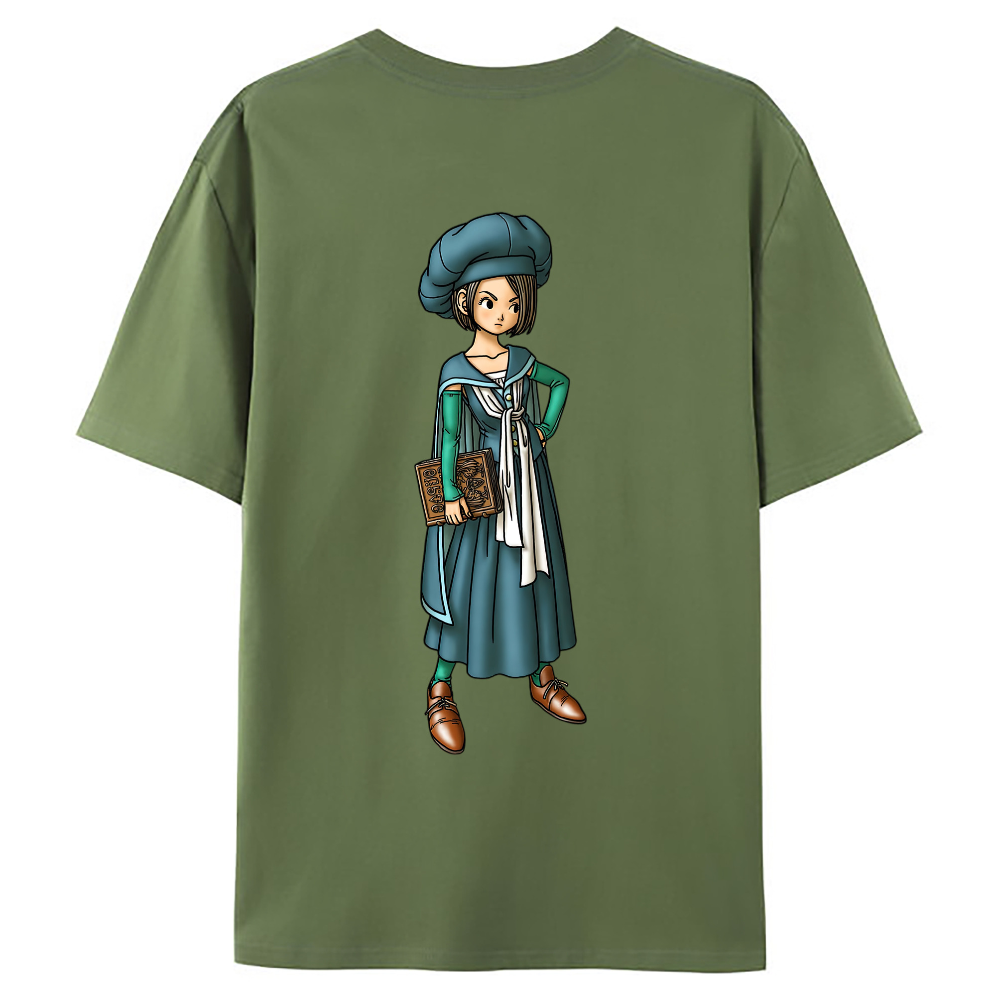 （画像用） ドラゴンクエスト Doragon Kuesuto Dragon Quest 綿100％ メンズ半袖Tシャツ（バックプリント） 通気性